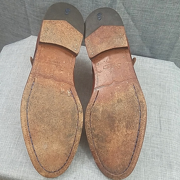 Sweeney London Marston brown leather monk strap Oxford dress shoe men's sz 10M - Picture 10 of 12